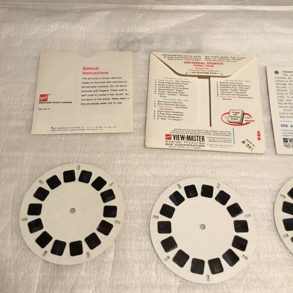 2 View Master 3-reel packets of Universal Studios 1969 & 1974 w/ booklets - Picture 6 of 15